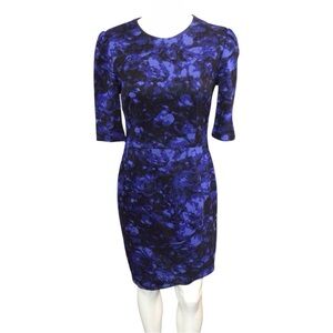 Betsey Johnson Floral Sheath Mini Dress Puff SleeveEUC size 4